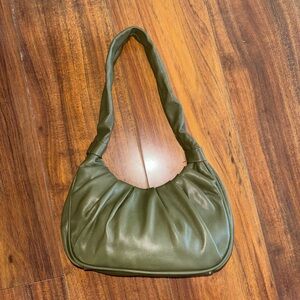 Olive Green Mini Hobo Shoulder Bag